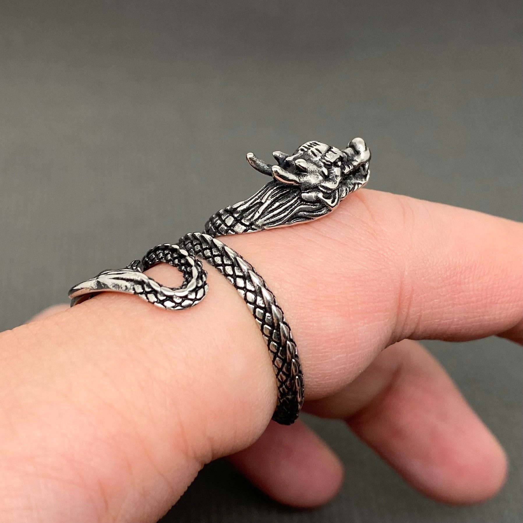 Mio Queena - Wholesale Signet Ring - Chinese Dragon Men's Stainless Steel Ring - MJ/MR1