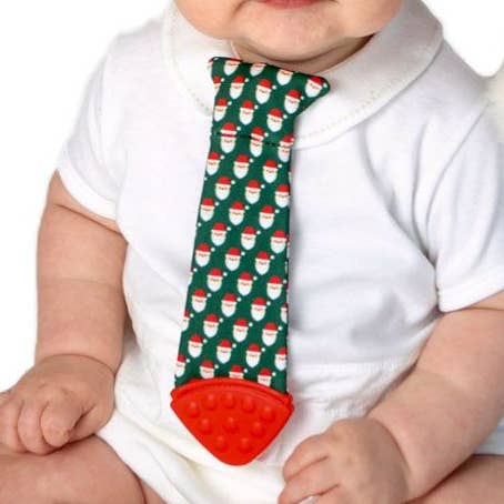 Tasty Tie® - Wholesale Teether (Not Clip-On) - Baby - Tasty Tie Teether, Crinkle Toy, Baby Boy Gift (Santa)