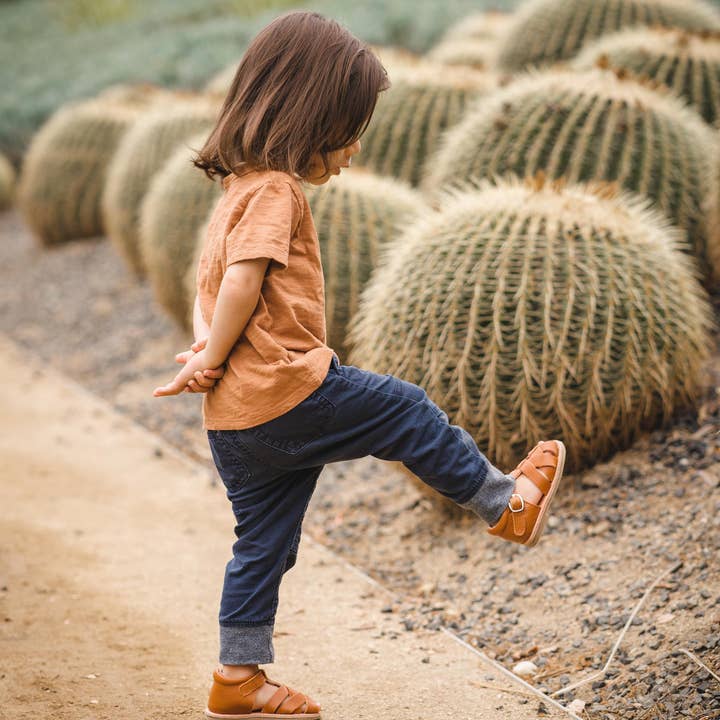 Short Cakes - Wholesale Sandals - Kids - rylee cognac leather toddler sandals0