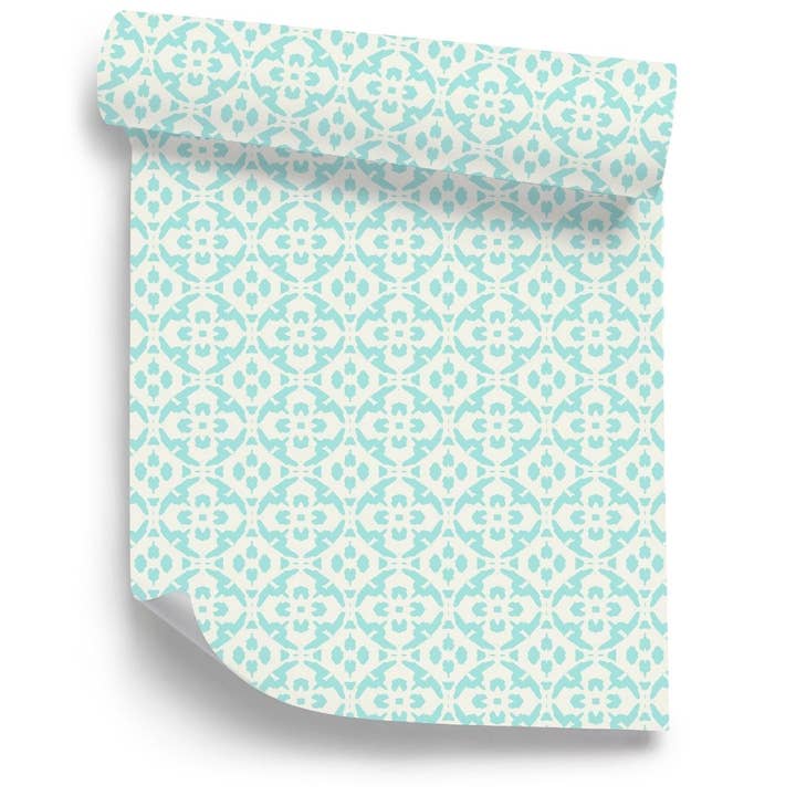 Laura Park Designs - Wholesale Wallpaper - Porto Tiles Aqua Peel and Stick Wallpaper