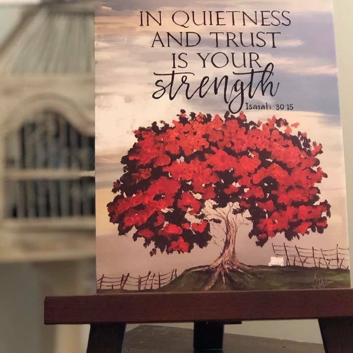 Impresión artística de pared Quietness and Trust • Decoración de regalo cristiana para venta al por mayor de STORY DESIGNS