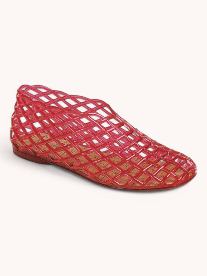CCOCCI - Wholesale Sandals - Women's - METEOR-28 JELLY WOVEN MESH SLIP-ON FLAT SANDALS5