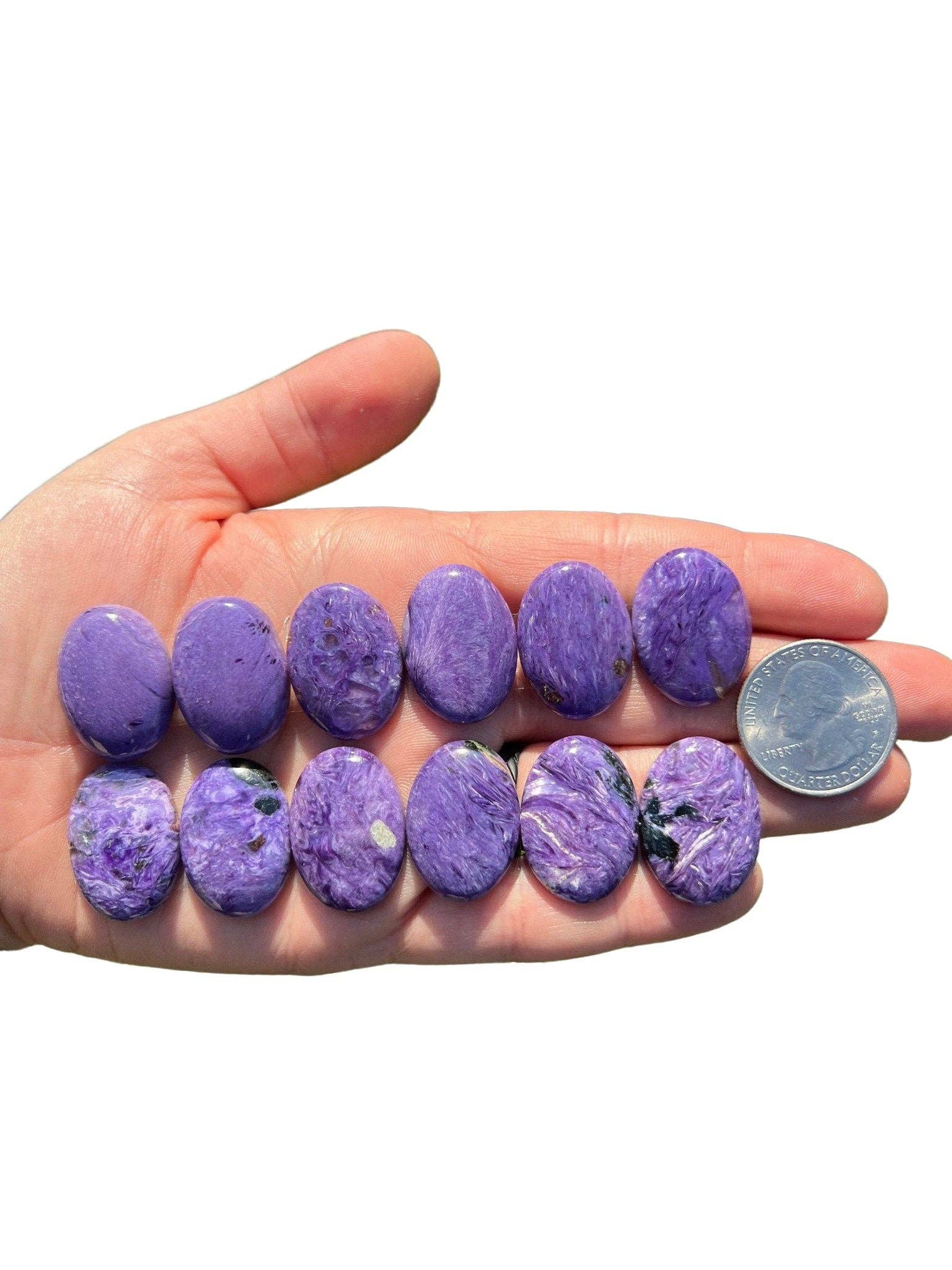 New Moon Beginnings - Wholesale Spiritual Stone/Crystal - Charoite Cabochon Oval6