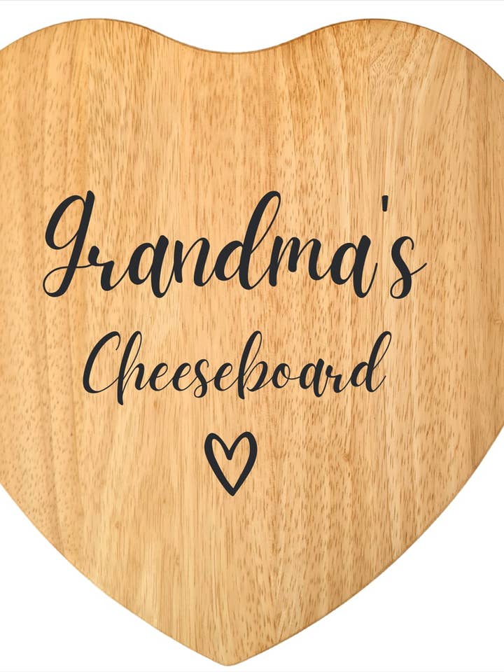 Tábua de queijos da vovó Second Ave, cozinha, coração, tábua de queijos, aniversário, Natal, dia das mães, presente por atacado de Second Ave Gift Company