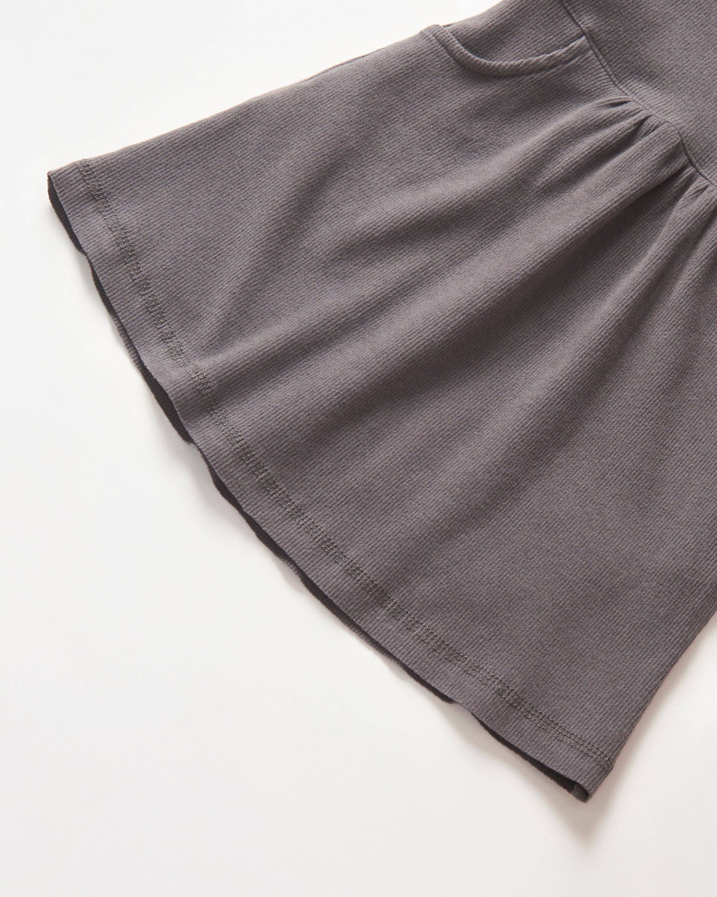 Little Bipsy - Wholesale Dress - Kids - Long Sleeve Ribbed Dress - Graphite7