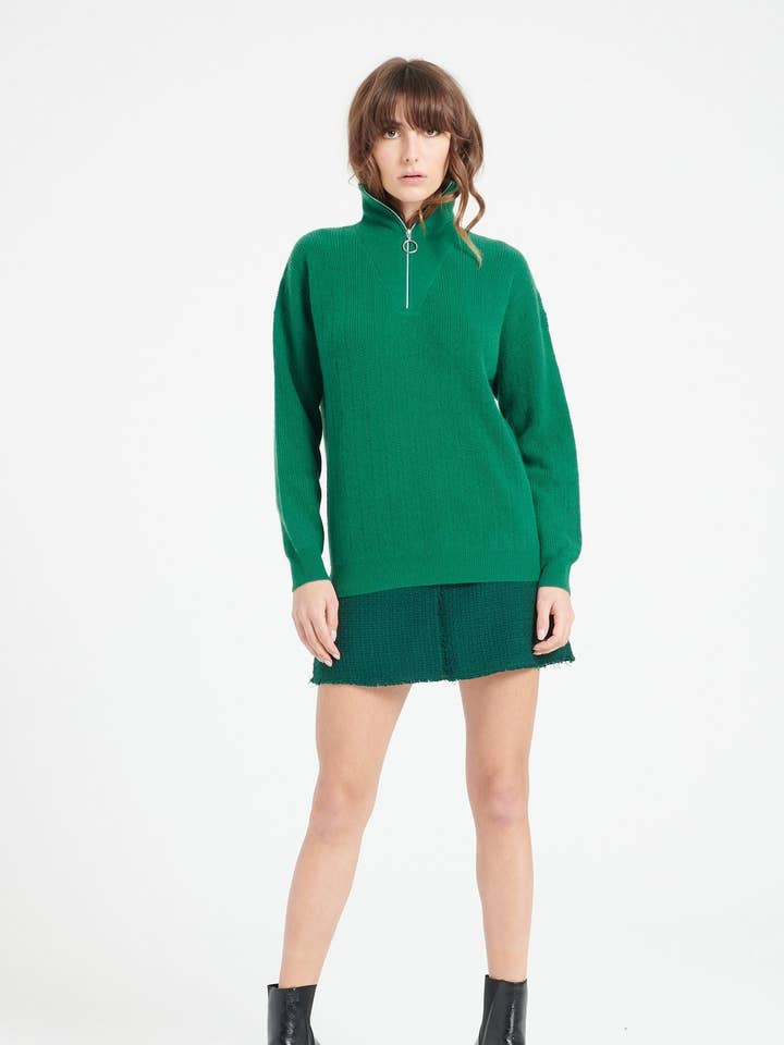 Coltrui met hoge kraag in kasjmier LILLY 28 voor wholesale door STUDIO CASHMERE8