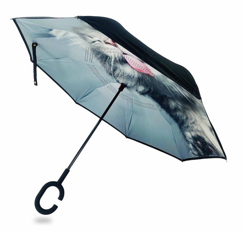 IOco Gift Designers - Wholesale Umbrella - Women's - IOco Reverse Umbrella - Sassy Cat2