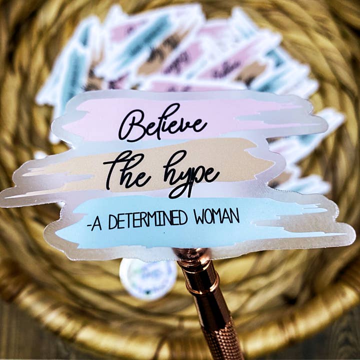 Determined Woman Sticker for wholesale by Sassy and Chic Designs by Cori