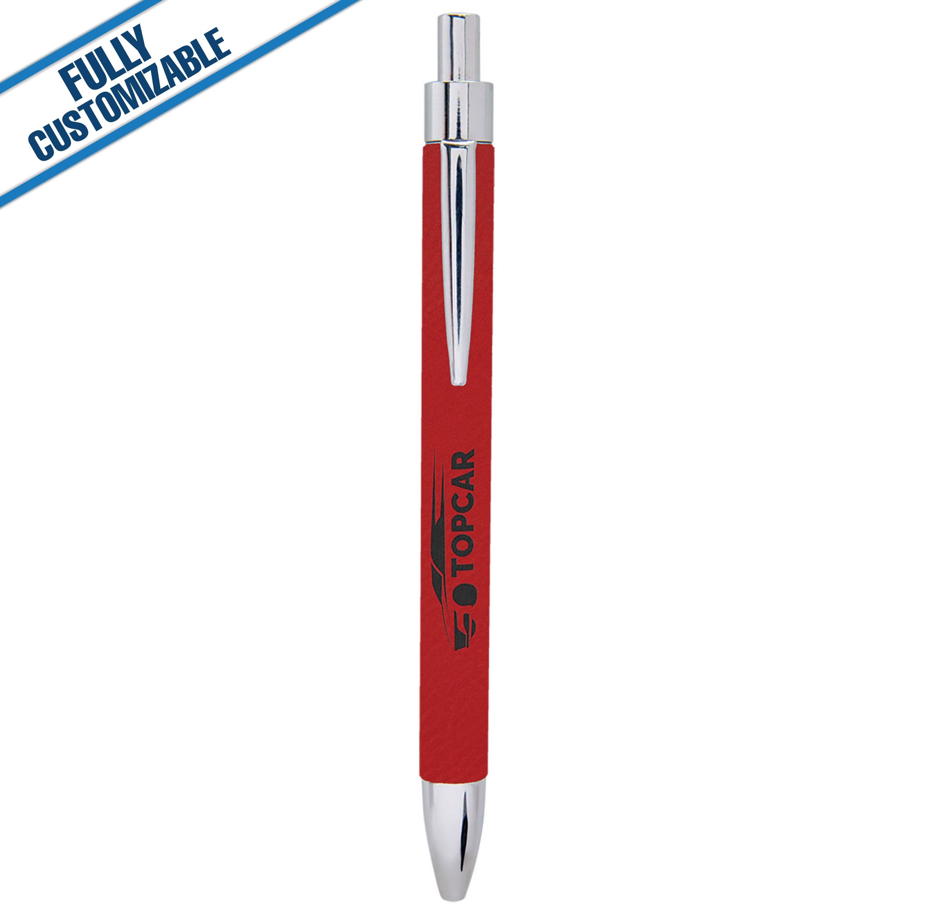 GiftWorksPlus - Vente Stylos - Stylo en similicuir gravé - Entièrement personnalisable13