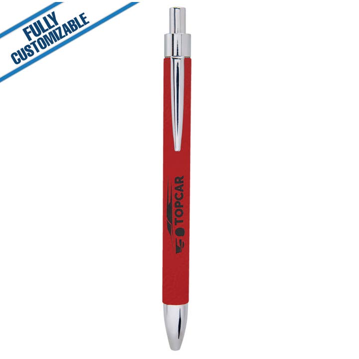 GiftWorksPlus - Vente Stylos - Stylo en similicuir gravé - Entièrement personnalisable13