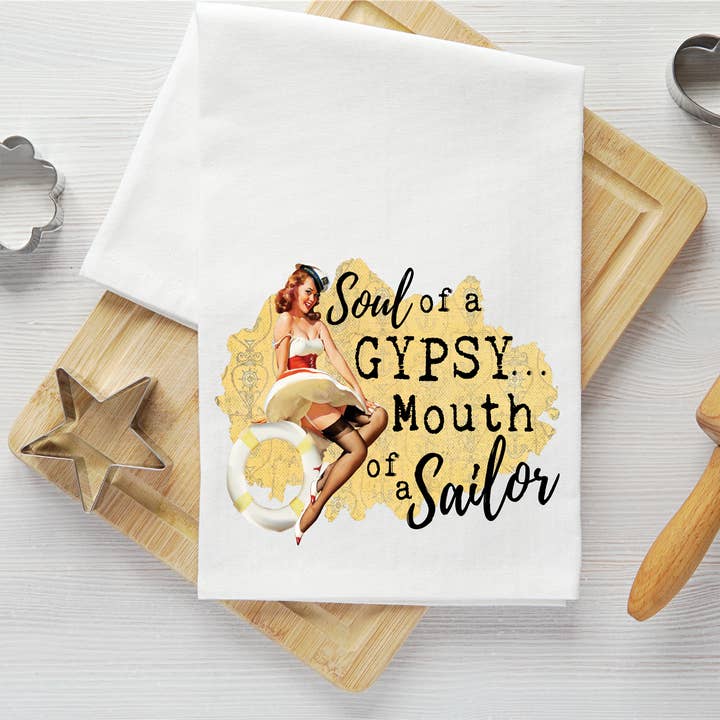 316 Legacy LLC - Wholesale Tea Towel - Soul of a Gypsy Tea Towel