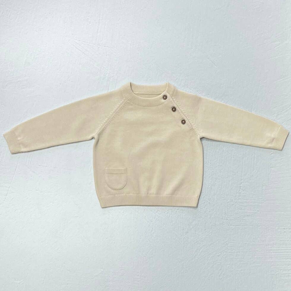 Viverano Organics – Engroshandel Sweater - Baby – Milan Strik Raglan Sideknap Baby Pullover (Økologisk)14