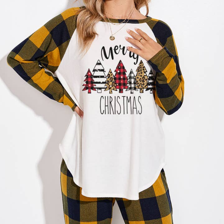 TB728PG10046 - Set da notte festivo in tartan con albero per la vendita all'ingrosso da parte di Phil Love