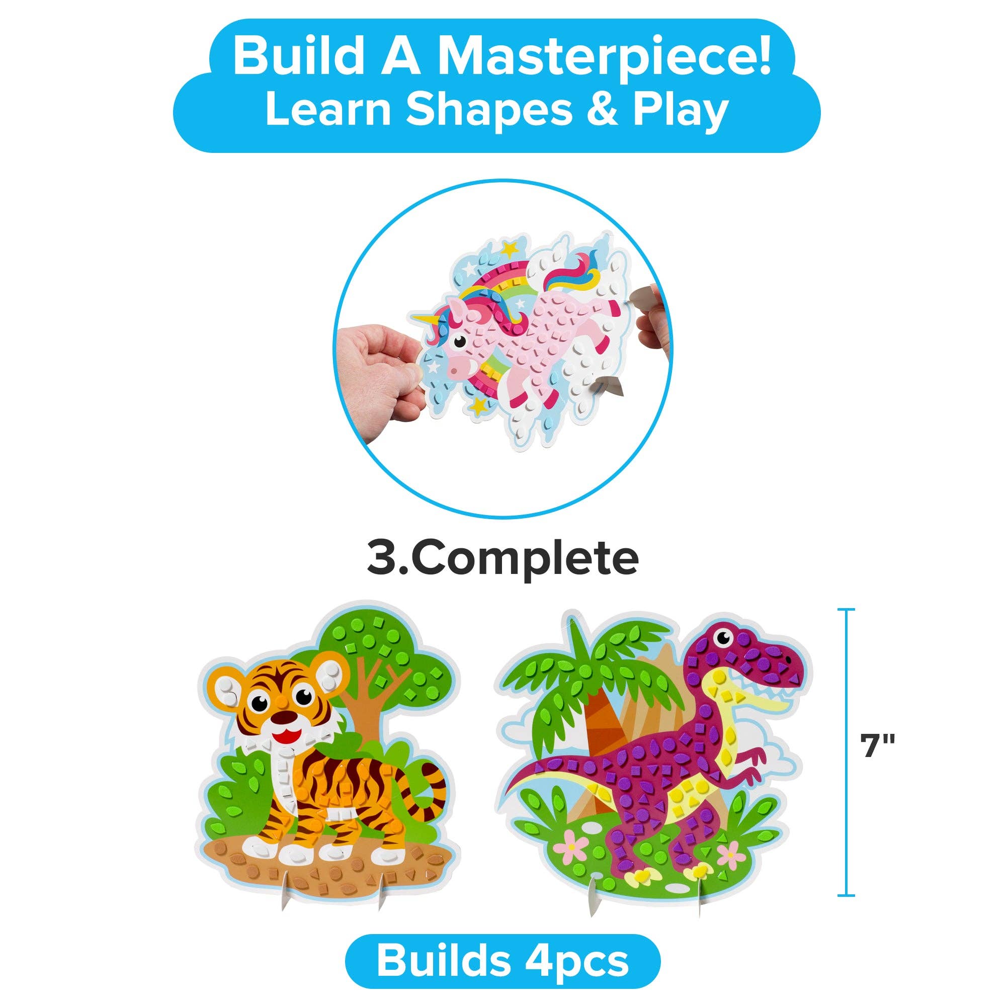 AYK Brand - Venta al por mayor Kit de manualidades - Niños - Escena de espuma EVA DIY (hace 4 piezas) (juego de 2)2