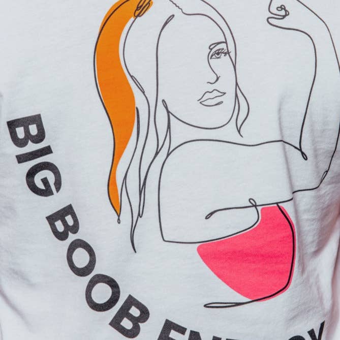 B.X.M - Venta al por mayor Camiseta serigrafiada - Mujer - Camiseta corta Big Boob Energy