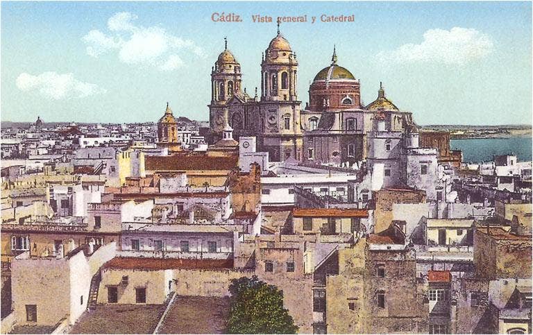 Found Image Press - Vendita all'ingrosso Calamite - Magnete MF-154 Vista su Cadice, Spagna0