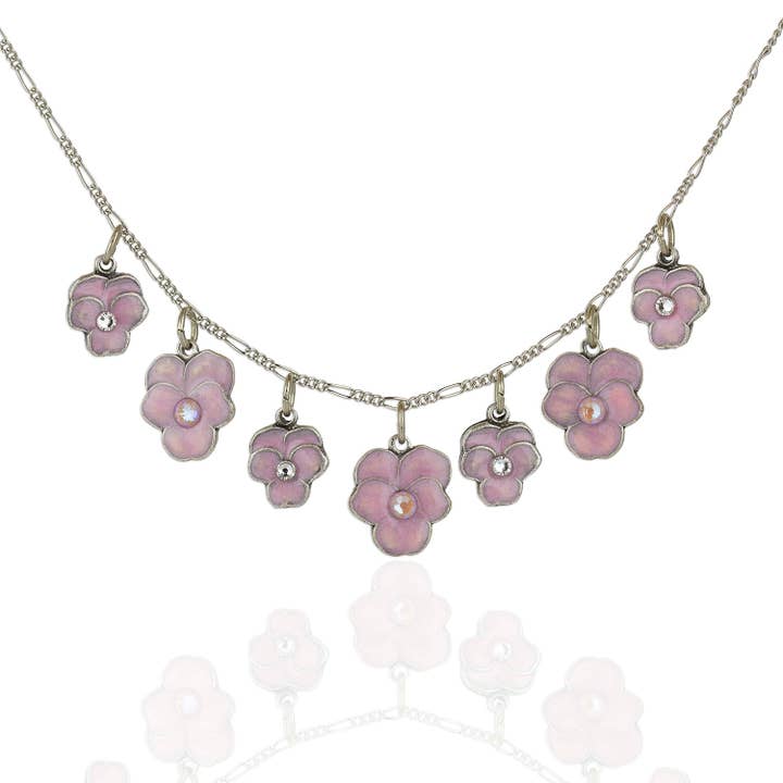 Panola Crystal Pansy Necklace for wholesale by Anne Koplik Designs, Inc.