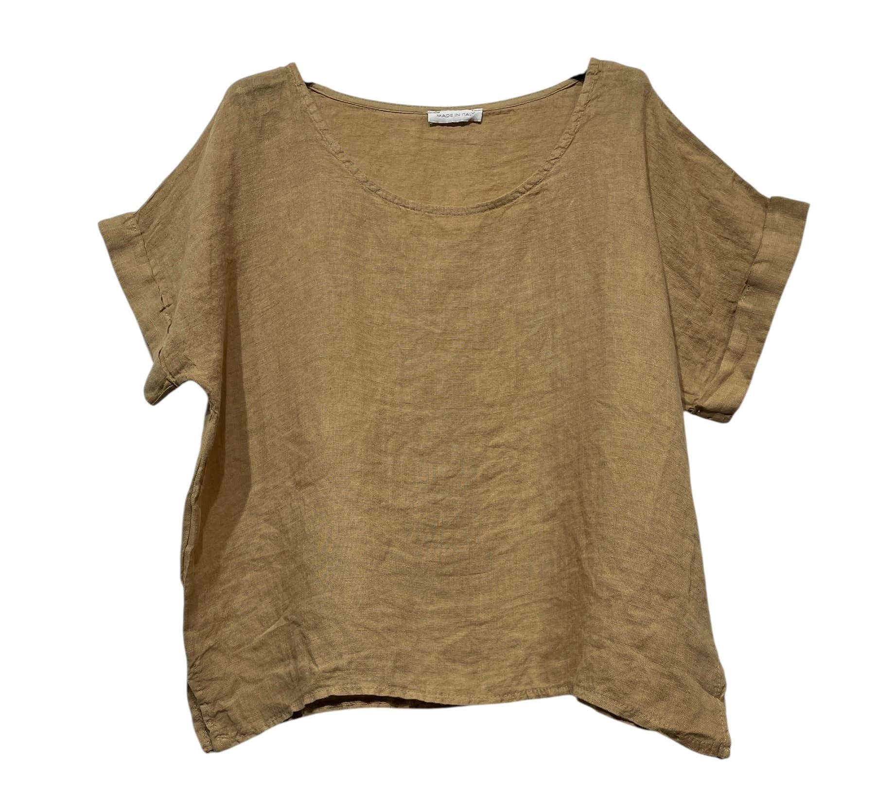 LINEN & COTTON HOUSE – T-shirt – Mulher por atacado – TOP UNI EM LIN 0133223