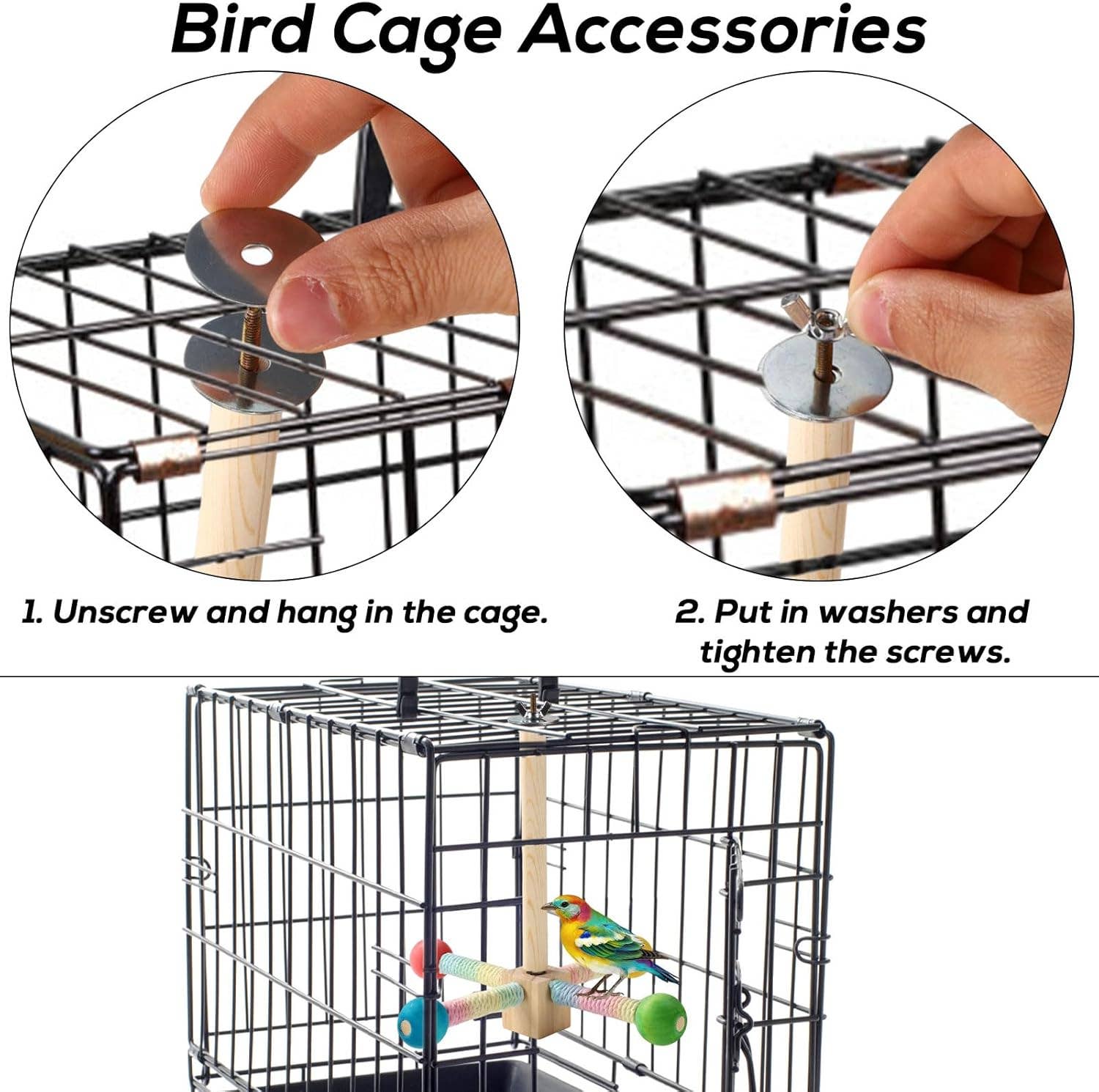 VIGOR - Wholesale Pet Toy - Cat/Dog - Bird Stand Perch Toy Wooden Rotating Parrot Toys Interactive6