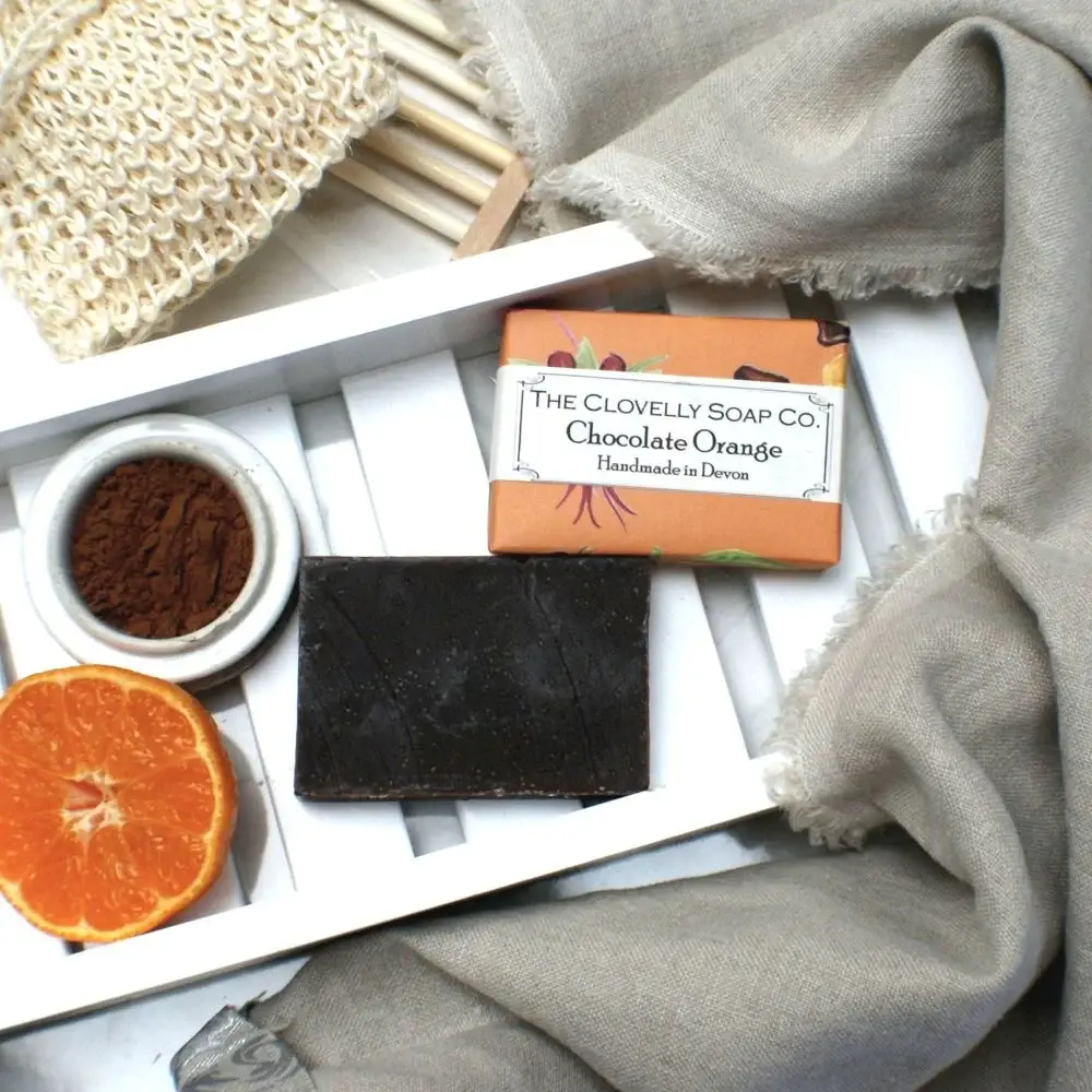 The Clovelly Soap Company - Vente Pains de savon - Savon végétalien artisanal au chocolat et à l'orange1