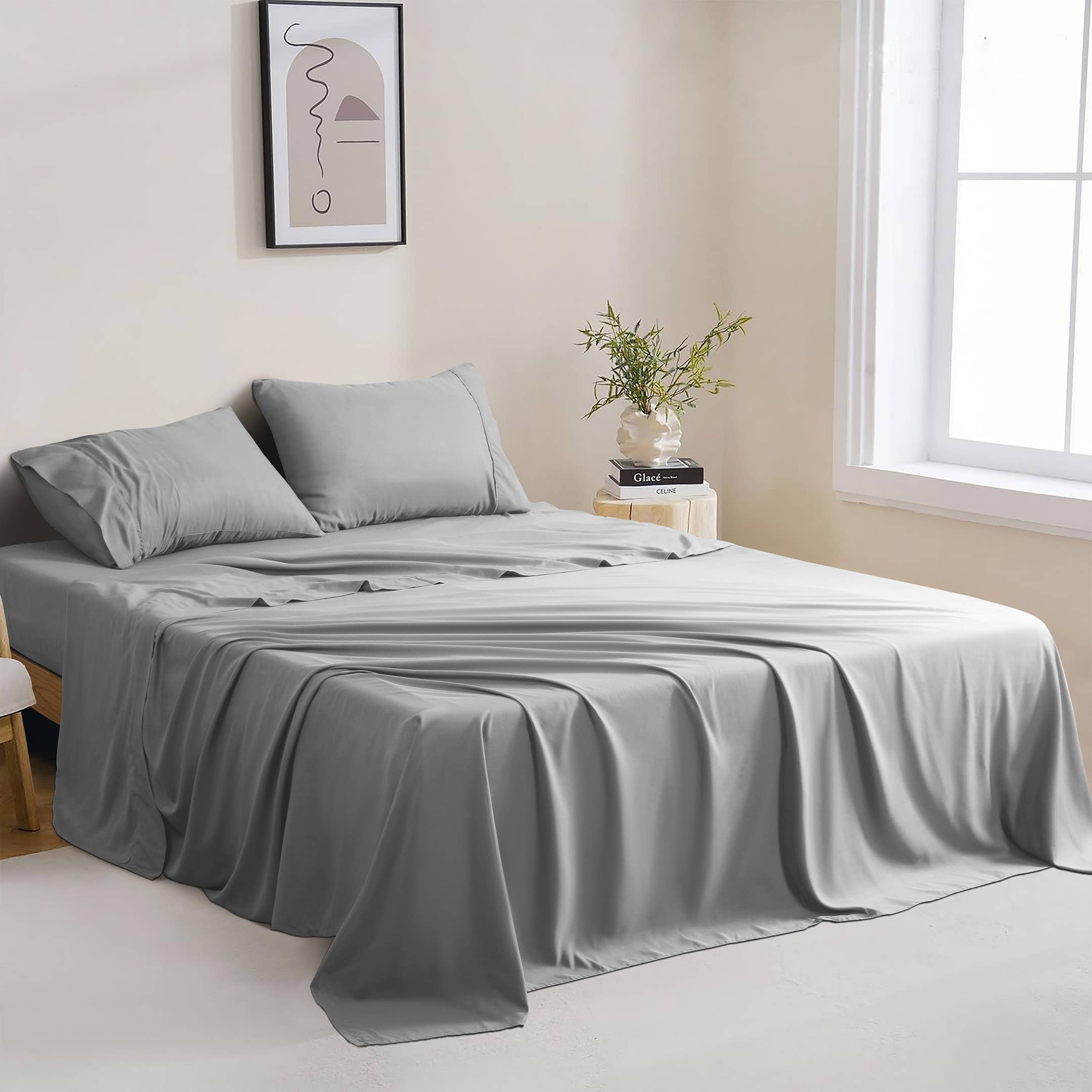 Qatan – wholesale Sheet set – 4 Piece Microfiber Sheet Set - 16" Deep Pocket Fitted Sheet6