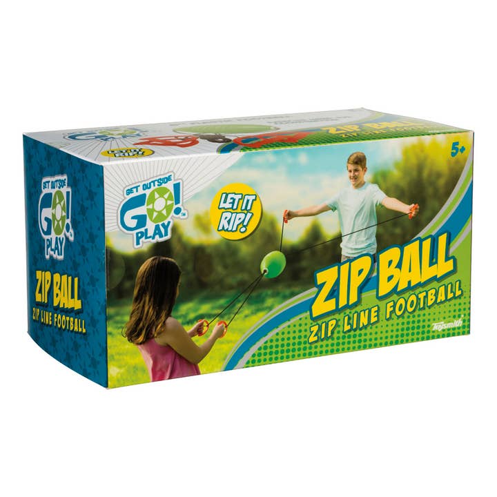 Toysmith - Wholesale Sporting Game - Kids & Baby - Get Outside GO!â„¢ Play Zip Ball, Multi, 12"