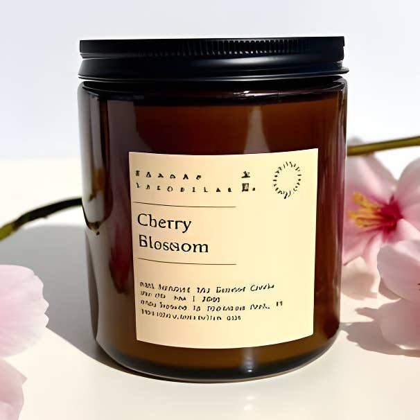CHERRY BLOSSOM - CANDELA PROFUMATA DI SOIA 100% NATURALE per la vendita all'ingrosso da parte di Bencao Herbalist