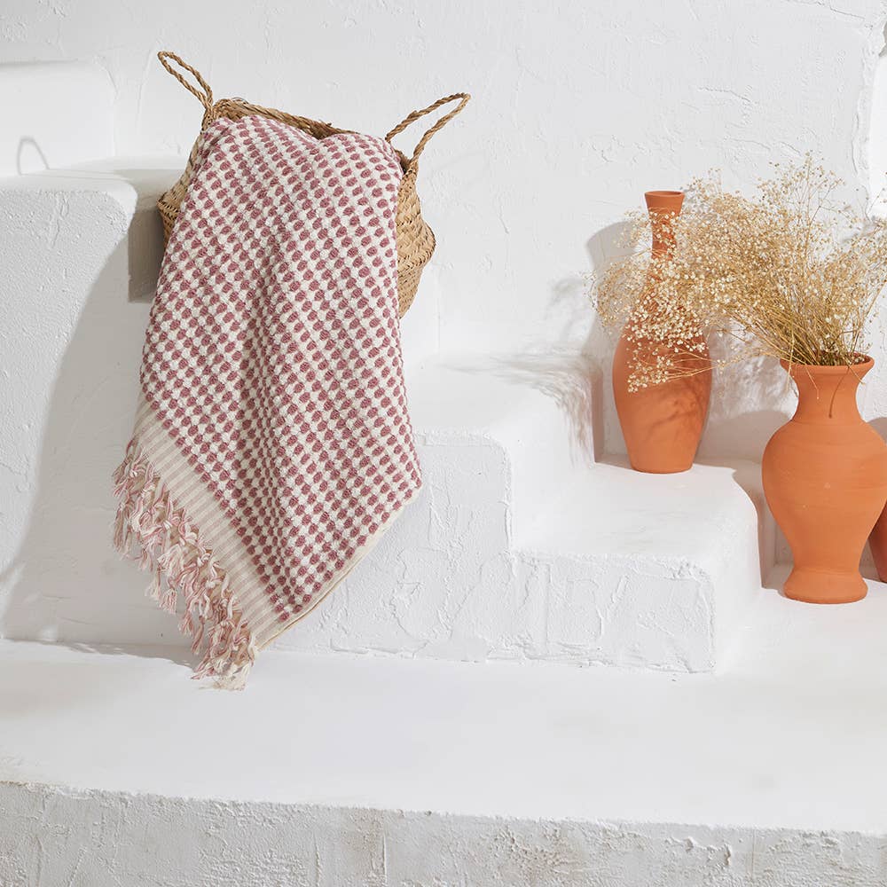 Kikoya - Wholesale Bath Towel - Pompom Bubble Handloom Bath Turkish Towels Farmhouse Decor35