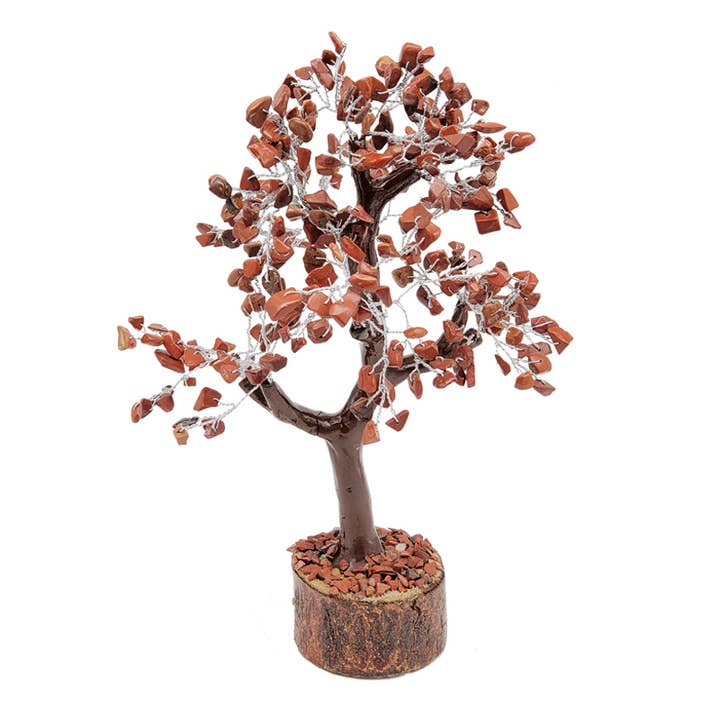 Lykkens træer rød jaspis 300 sten 21 cm for engroshandel hos Artisans de Madagascar