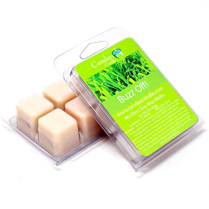 Buzz Off Essential Oil Blend, Soy Melt Cubes, 2-Pack for wholesale by Candeo Candle
