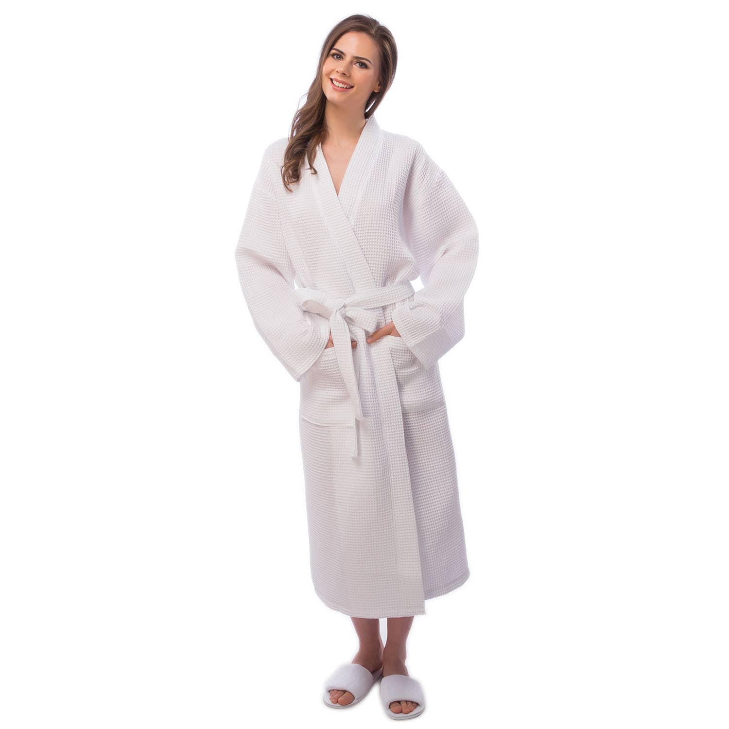 Appearus Products Corp. – Großhandel Bademantel – Unisex – Puffy Waffel Kimono Spa Bademantel - Unisex Baumwoll/Polyester-Mischung8
