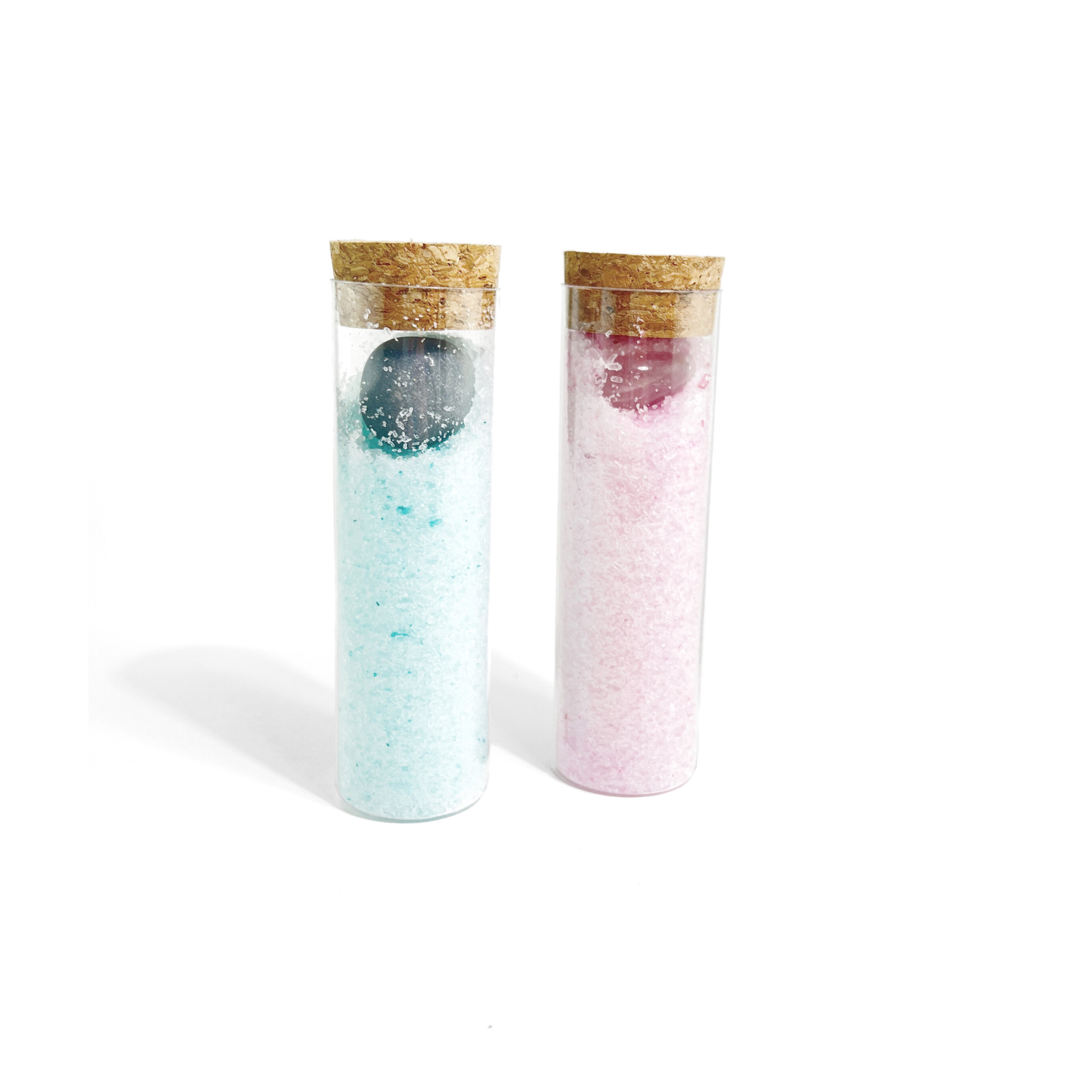 Sow the Magic - Wholesale Bath Salts - Gem Infused Salt Soak Duo with Rose Quartz + Blue Aventurine2