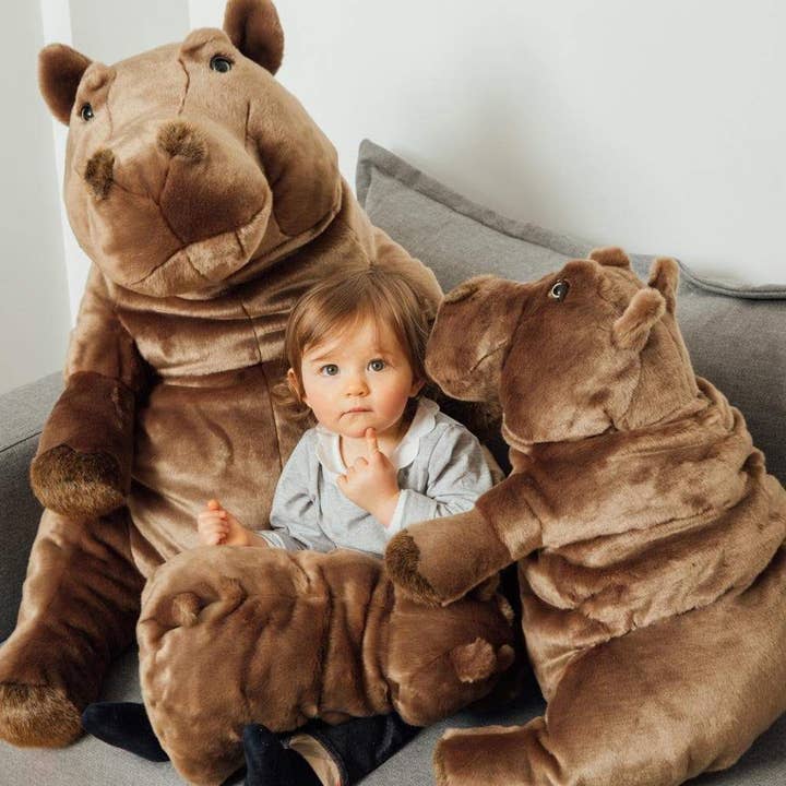 Brown My Edgar Hippo Plush for wholesale on Faire