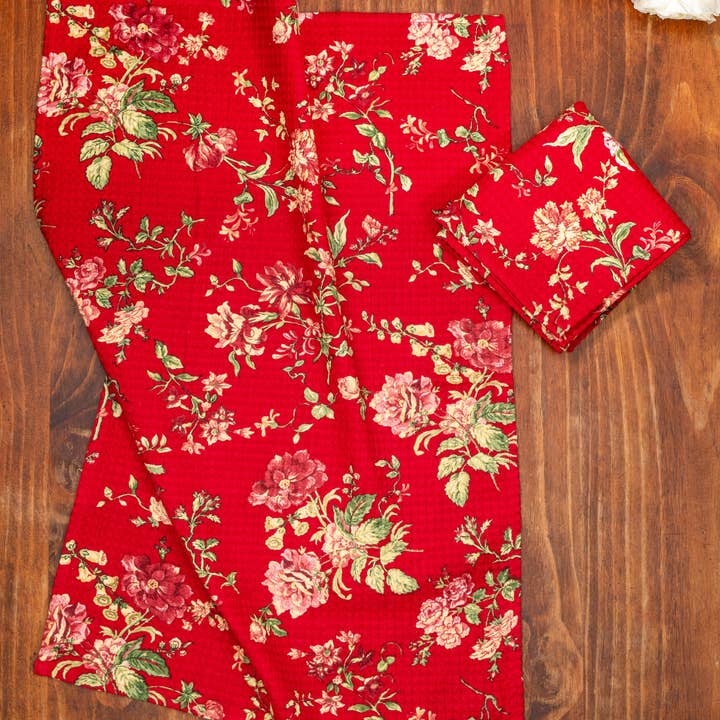 Milene viskestykke sæt med 2 - Rød for engroshandel hos April Cornell