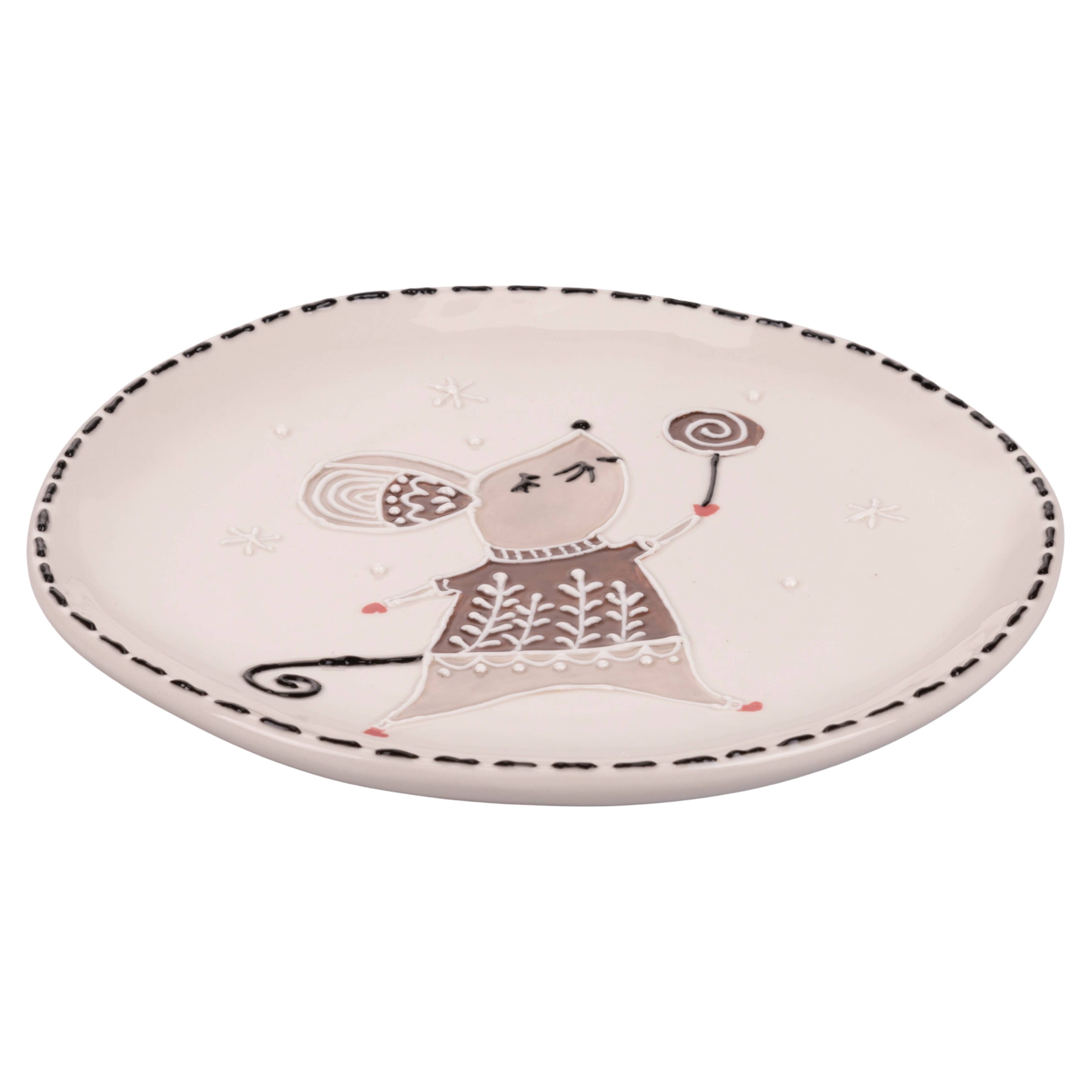 VdE Tivoli 1996 - Venta al por mayor Bandejas/platos/boles decorativos - XMAS PLATO CON RELIEVE 3SURT 20,5 CM5