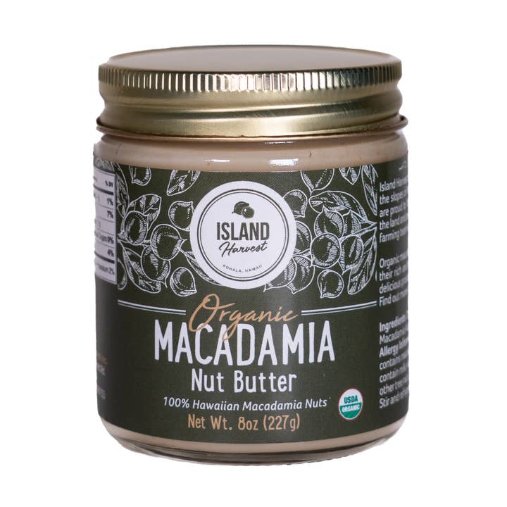 Organic Macadamia Nut Butter (8oz) for wholesale by Island Harvest