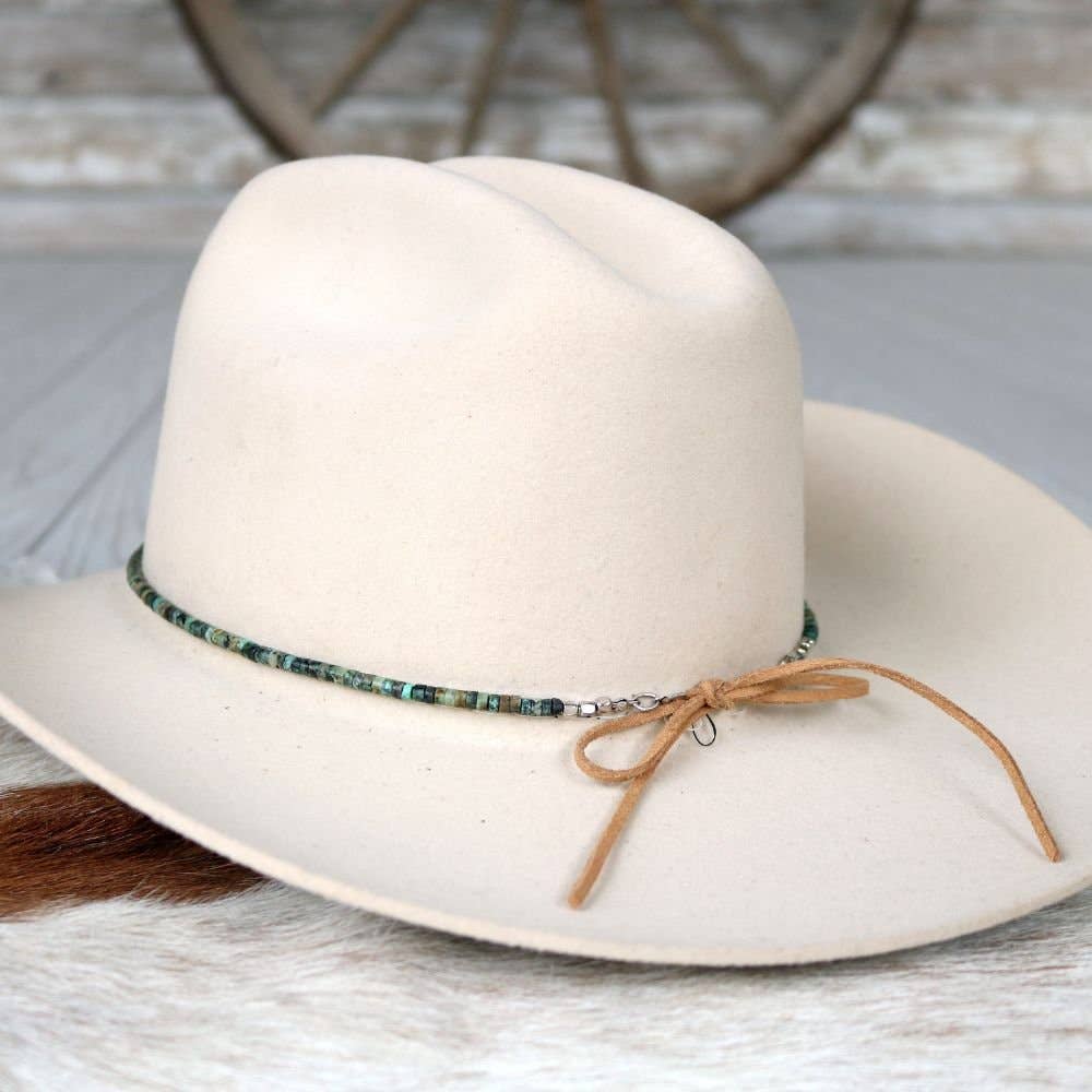 Willow Lane Hat Co. - Wholesale Hat Accessory - Women's - African Turquoise Stone Hat Band3