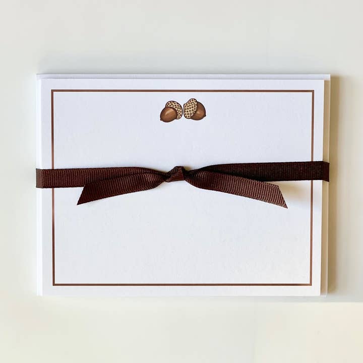 Acorn - Flat Note Cards for wholesale by Georgetown Paperie