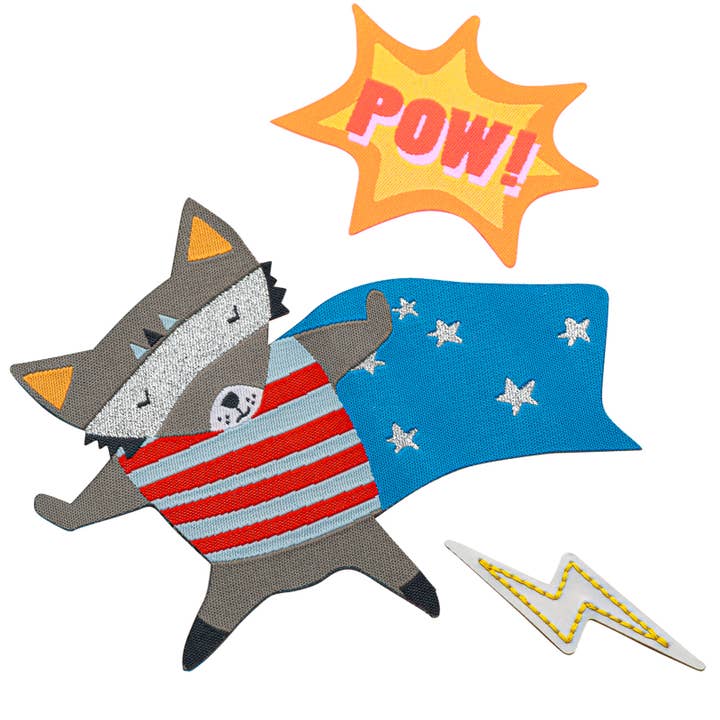 Jern på stof klistermærker — Superman for engroshandel hos Fabfabstickers