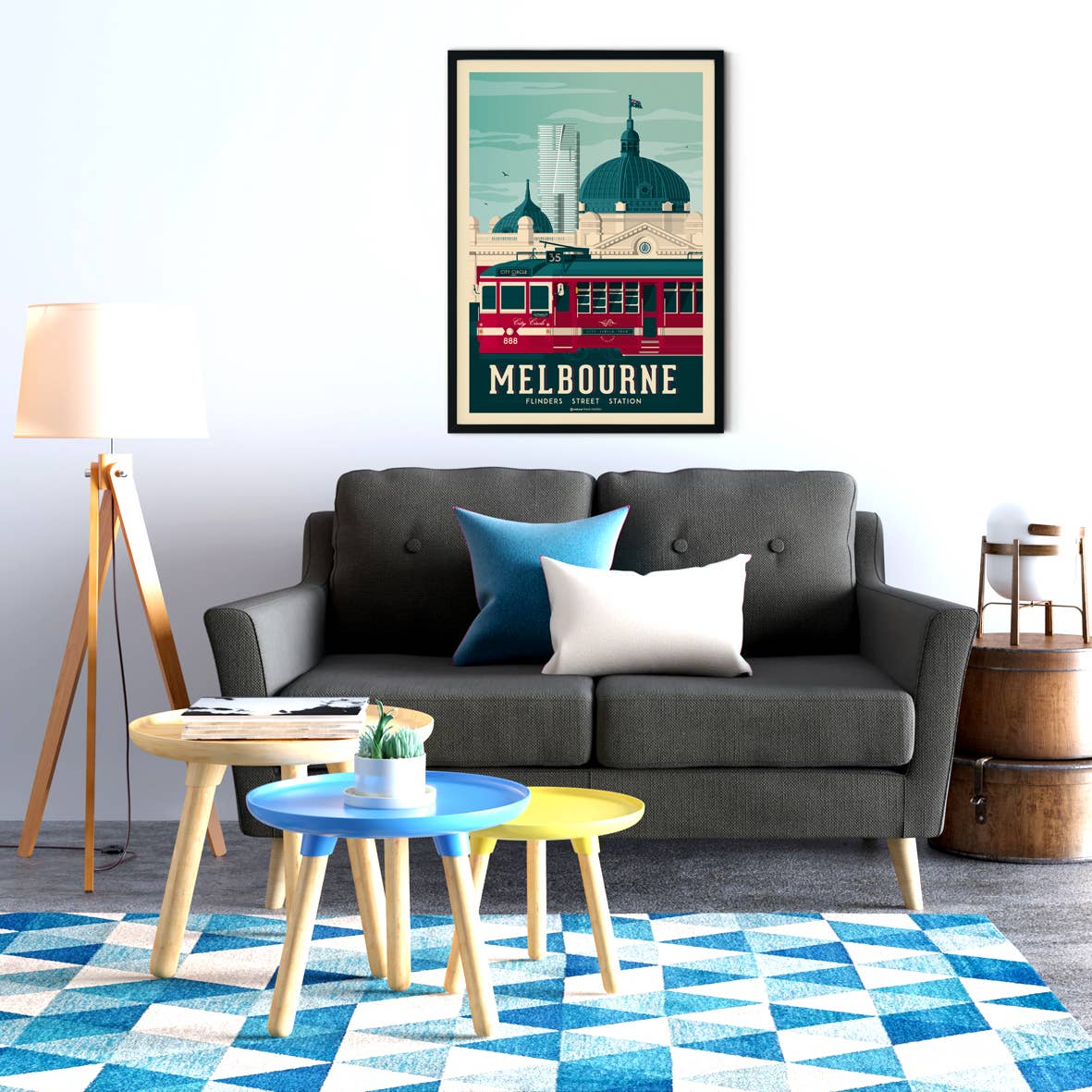 Olahoop Travel Posters - Wholesale Poster - Melbourne Flinders Street Station - Australia travel poster4