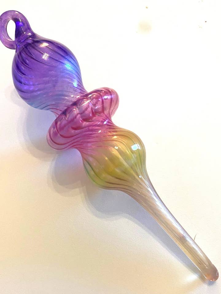 Handblown Glass Ornament - Rainbow for wholesale by BrianSchmittGlass
