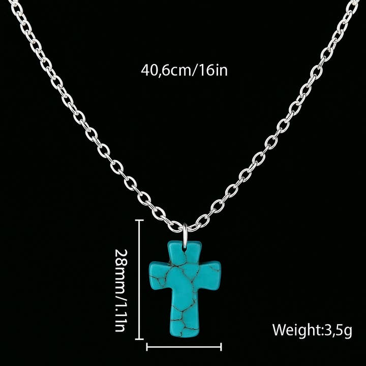 The Bling Barn - Wholesale Pendant/Charm Necklace - A Summertime Cross Dainty Necklace7
