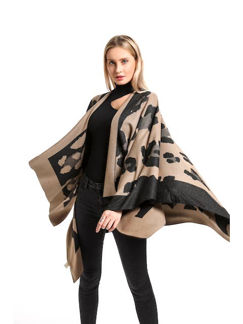 Pretty Persuasions - Wholesale Cape - Women's - CP21001 Sierra Jaguar Reversible Cape19