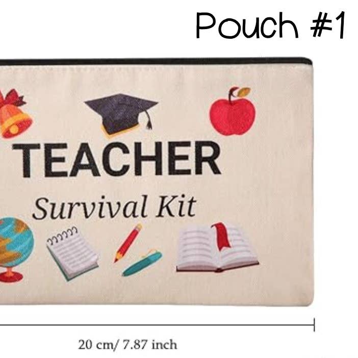 Peddle Your Paper - Wholesale Pencil case/pouch - Teacher Back to School Gift- Teacher Survival Kit Pouch2