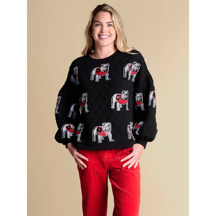 Il Pullover Trapuntato Campus | Georgia per la vendita all'ingrosso da parte di Stewart Simmons