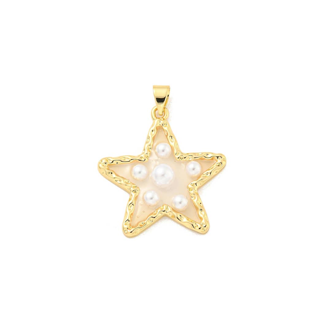 The Charm Bar Company - Wholesale Individual Charm/Pendant - Gold Radiant Star Charm
