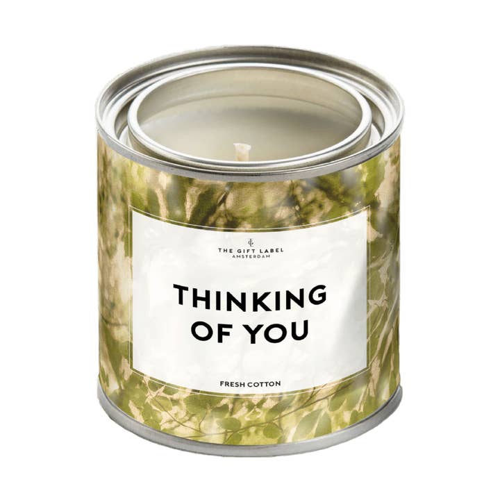 The Gift Label Candle Tin - Thinking Of You - (310Gr) for wholesale by Oli Olsen