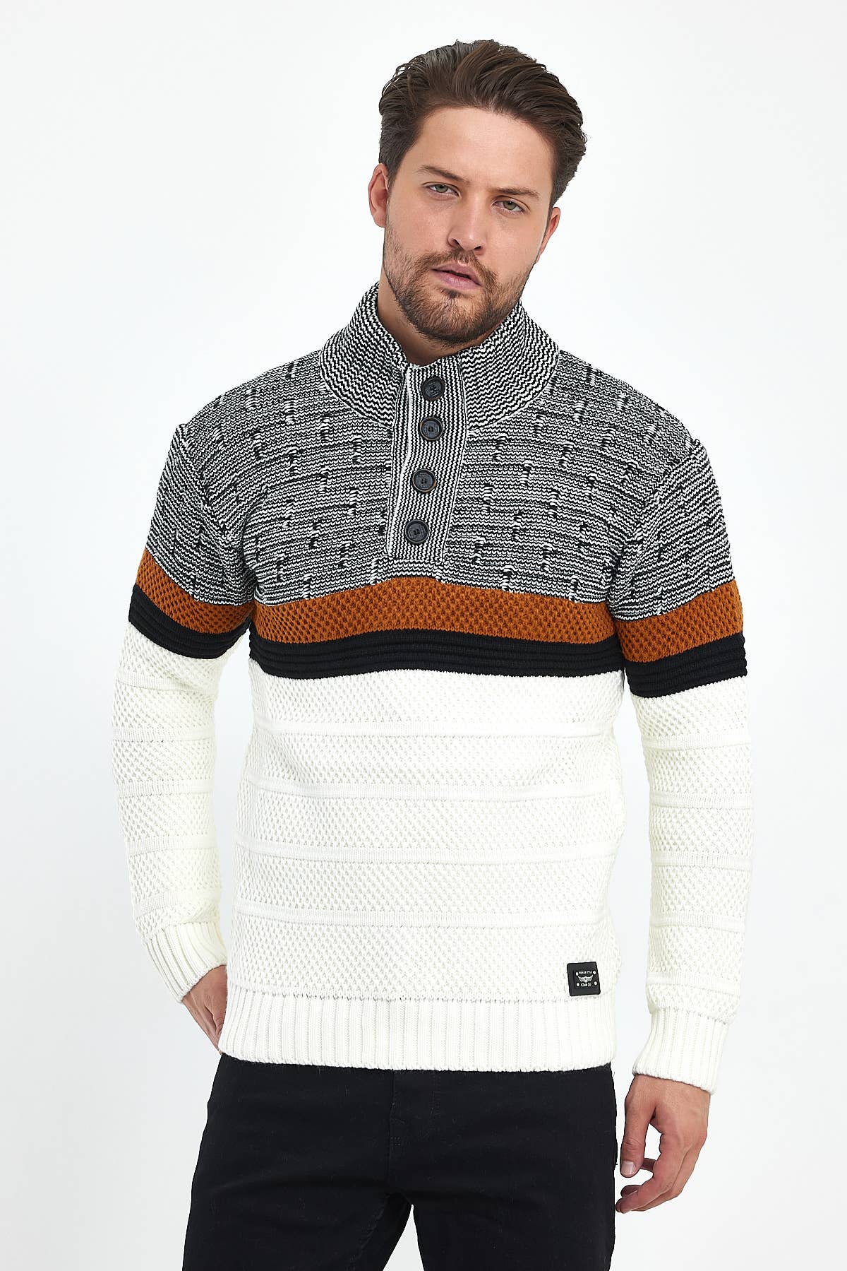 JU GROUP – wholesale Knitted jumper – Men′s – 51253 - CLUB JU MEN'S SWEATER6