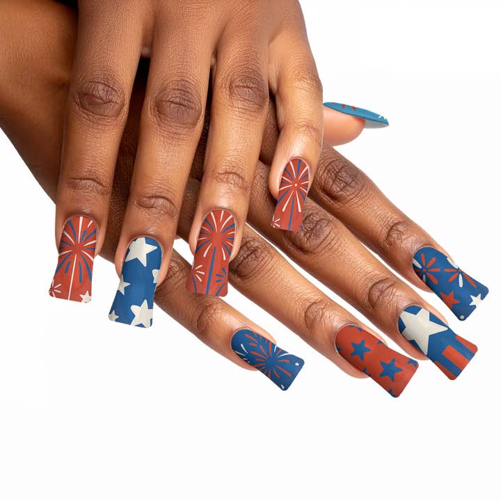 FYNE BODY - Wholesale Press-on/fake nails - Glitter Beam 4th of July Press-On Nails26