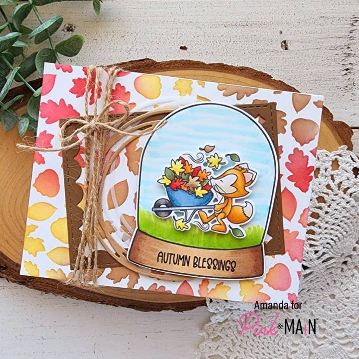 Pink and Main - Wholesale Rubber/decorative stamp - Empty Snow Globe13